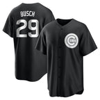 Chicago Cubs #29 Michael Busch Player Black Game Stitched Baseball Jersey