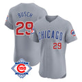 Chicago Cubs #29 Michael Busch Player Gray Road 150th Anniversary Limited Elite Home Stitched Baseball Jersey