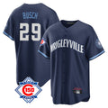 Chicago Cubs #29 Michael Busch Player Navy 150th Anniversary City Connect Home Game Stitched Baseball Jersey