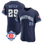 Chicago Cubs #29 Michael Busch Player Navy City Connect 150th Anniversary Limited Elite Home Stitched Baseball Jersey