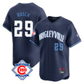 Chicago Cubs #29 Michael Busch Player Navy City Connect 150th Anniversary Limited Home Stitched Baseball Jersey