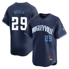 Chicago Cubs #29 Michael Busch Player Navy City Connect Limited Home Stitched Baseball Jersey