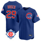 Chicago Cubs #29 Michael Busch Player Royal 150th Anniversary Limited Home Stitched Baseball Jersey
