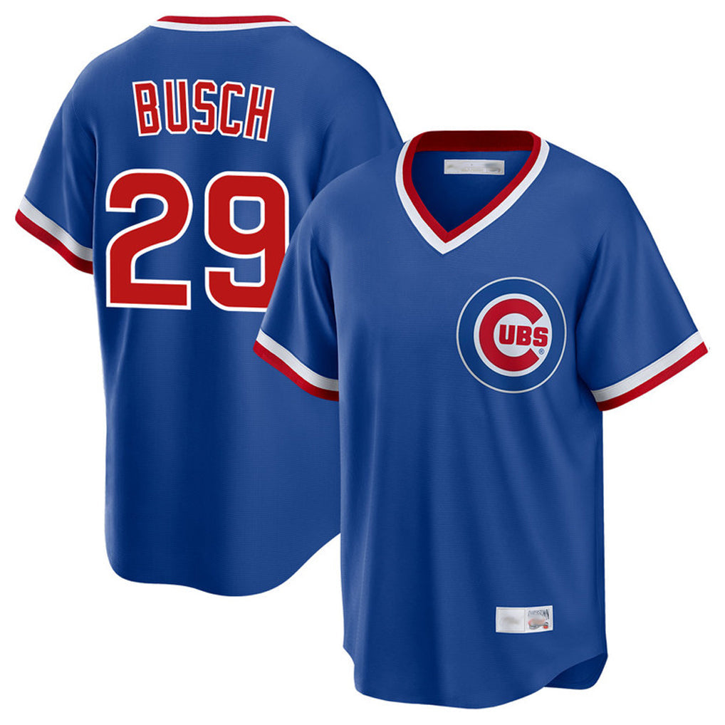 Chicago Cubs #29 Michael Busch Player Royal Cooperstown Collection Limited Stitched Baseball Jersey