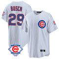 Chicago Cubs #29 Michael Busch Player White 150th Anniversary Home Game Stitched Baseball Jersey