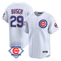 Chicago Cubs #29 Michael Busch Player White 150th Anniversary Limited Home Game Stitched Baseball Jersey