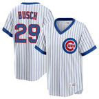 Chicago Cubs #29 Michael Busch Player White Cooperstown Collection Limited Stitched Baseball Jersey