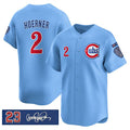 Chicago Cubs #2 Nico Hoerner Blue 'Ryne Sandberg Tribute' Vapor Limited V3 Stitched Jersey