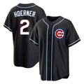 Chicago Cubs #2 Nico Hoerner Player Black Fashion Out Game Stitched Baseball Jersey