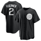 Chicago Cubs #2 Nico Hoerner Player Black Game Stitched Baseball Jersey