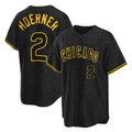 Chicago Cubs #2 Nico Hoerner Player Black Snake Skin City Game Stitched Baseball Jersey