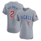 Chicago Cubs #2 Nico Hoerner Player Gray Road Limited Elite Home Stitched Baseball Jersey