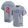 Chicago Cubs #2 Nico Hoerner Player Gray Road Limited Home Stitched Baseball Jersey