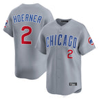 Chicago Cubs #2 Nico Hoerner Player Gray Road Limited Home Stitched Baseball Jersey