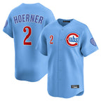 Chicago Cubs #2 Nico Hoerner Player Light Blue Limited Home Stitched Baseball Jersey