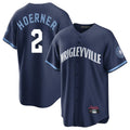 Chicago Cubs #2 Nico Hoerner Player Navy City Connect Home Game Stitched Baseball Jersey