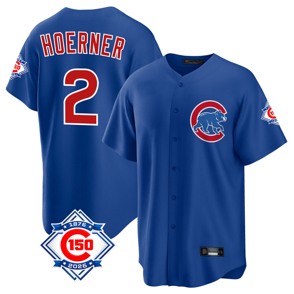 Chicago Cubs #2 Nico Hoerner Player Navy City Connect Limited Home Stitched Baseball Jersey