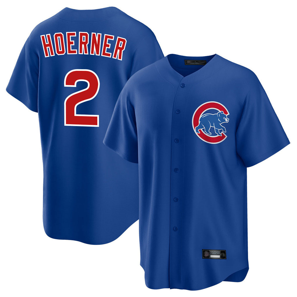 Chicago Cubs #2 Nico Hoerner Player Royal Home Game Stitched Baseball Jersey