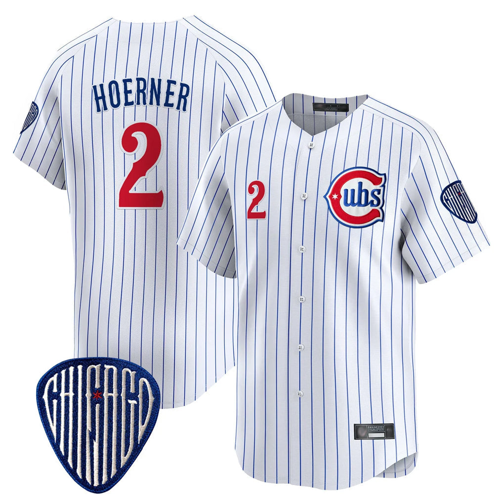 Chicago Cubs #2 Nico Hoerner Player White Pinstripe Vapor Premier Limited Home Stitched Baseball Jersey