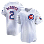 Chicago Cubs #2 Nico Hoerner White Home Limited Player Jersey