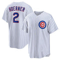 Chicago Cubs #2 Nico Hoerner White Replica Player Jersey