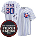Chicago Cubs #30 Kyle Tucker White 2025 World Tour Tokyo Series Home Stitched Baseball Jersey