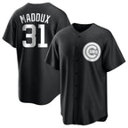 Chicago Cubs #31 Greg Maddux Player Black Game Stitched Baseball Jersey