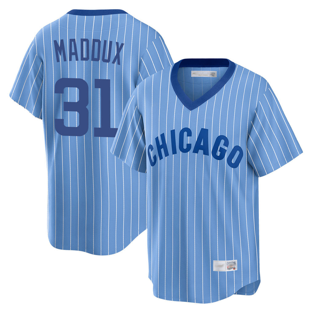Chicago Cubs #31 Greg Maddux Player Blue Cooperstown Collection Limited Stitched Baseball Jersey