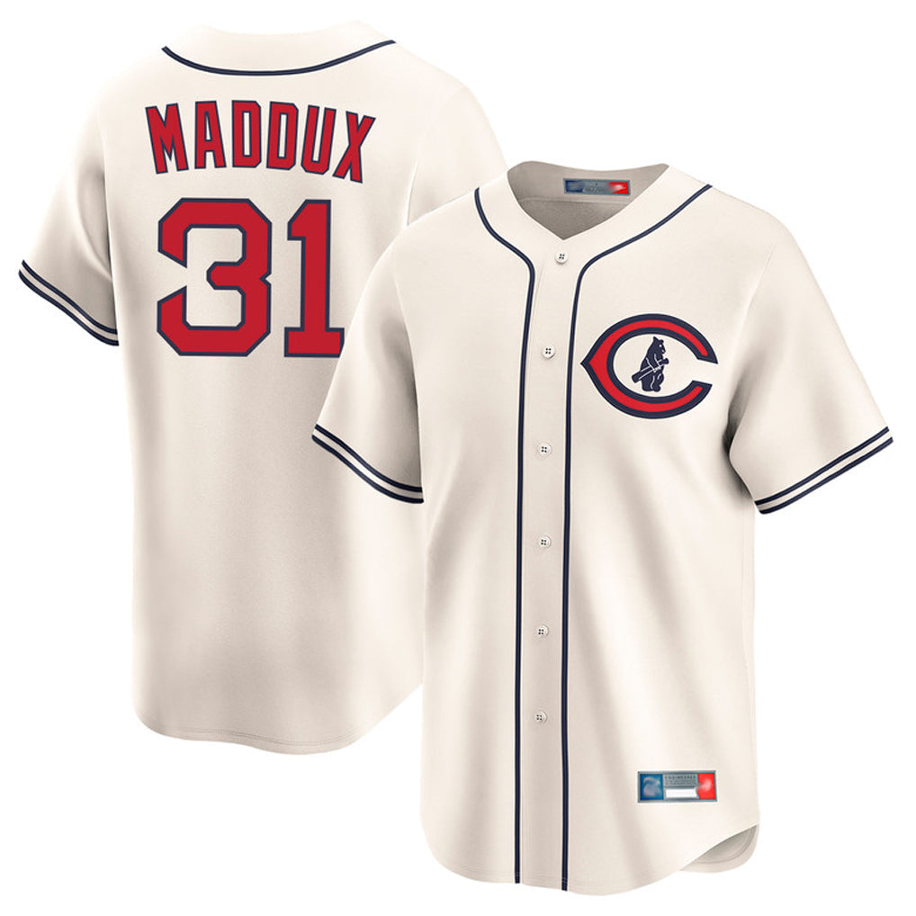 Chicago Cubs #31 Greg Maddux Player Cream Field of Dreams Limited Home Game Stitched Baseball Jersey