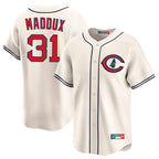 Chicago Cubs #31 Greg Maddux Player Cream Field of Dreams Limited Home Game Stitched Baseball Jersey