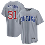 Chicago Cubs #31 Greg Maddux Player Gray Home Game Stitched Baseball Jersey