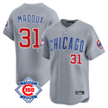 Chicago Cubs #31 Greg Maddux Player Gray Road 150th Anniversary Limited Home Stitched Baseball Jersey