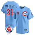 Chicago Cubs #31 Greg Maddux Player Light Blue 150th Anniversary Limited Home Stitched Baseball Jersey