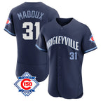 Chicago Cubs #31 Greg Maddux Player Navy City Connect 150th Anniversary Limited Elite Home Stitched Baseball Jersey
