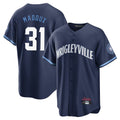 Chicago Cubs #31 Greg Maddux Player Navy City Connect Home Game Stitched Baseball Jersey