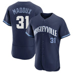 Chicago Cubs #31 Greg Maddux Player Navy City Connect Limited Elite Home Stitched Baseball Jersey