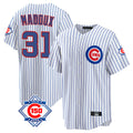Chicago Cubs #31 Greg Maddux Player White 150th Anniversary Home Game Stitched Baseball Jersey