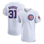 Chicago Cubs #31 Greg Maddux Player White Limited Elite Home Game Stitched Baseball Jersey