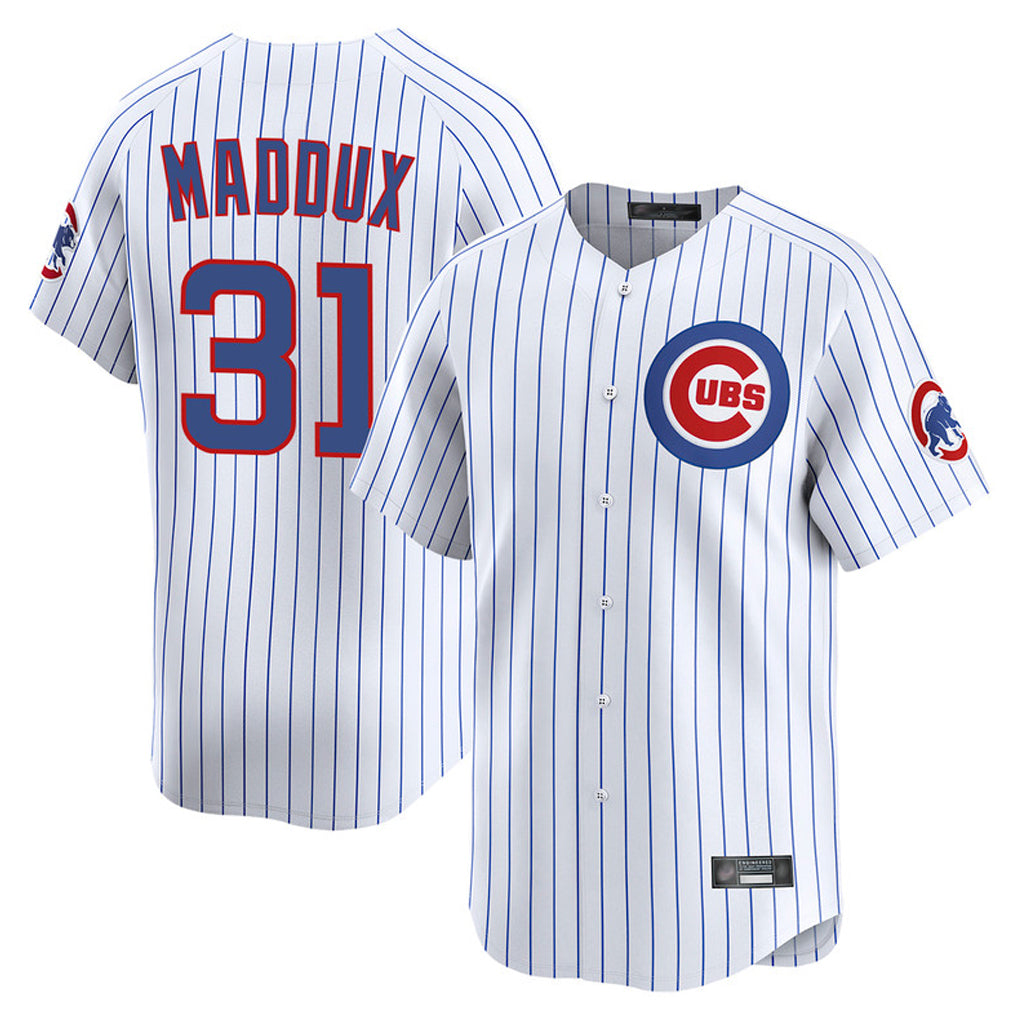 Chicago Cubs #31 Greg Maddux Player White Limited Home Game Stitched Baseball Jersey