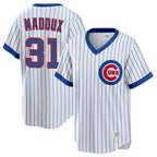 Chicago Cubs #31 Greg Maddux Player White Cooperstown Collection Limited Stitched Baseball Jersey