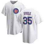 Chicago Cubs #35 Justin Steele Home White Cool Baseball Jersey