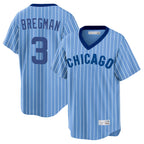 Chicago Cubs #3 Alex Bregman Player Blue T-shirt Cooperstown Collection Limited Stitched Baseball Jersey