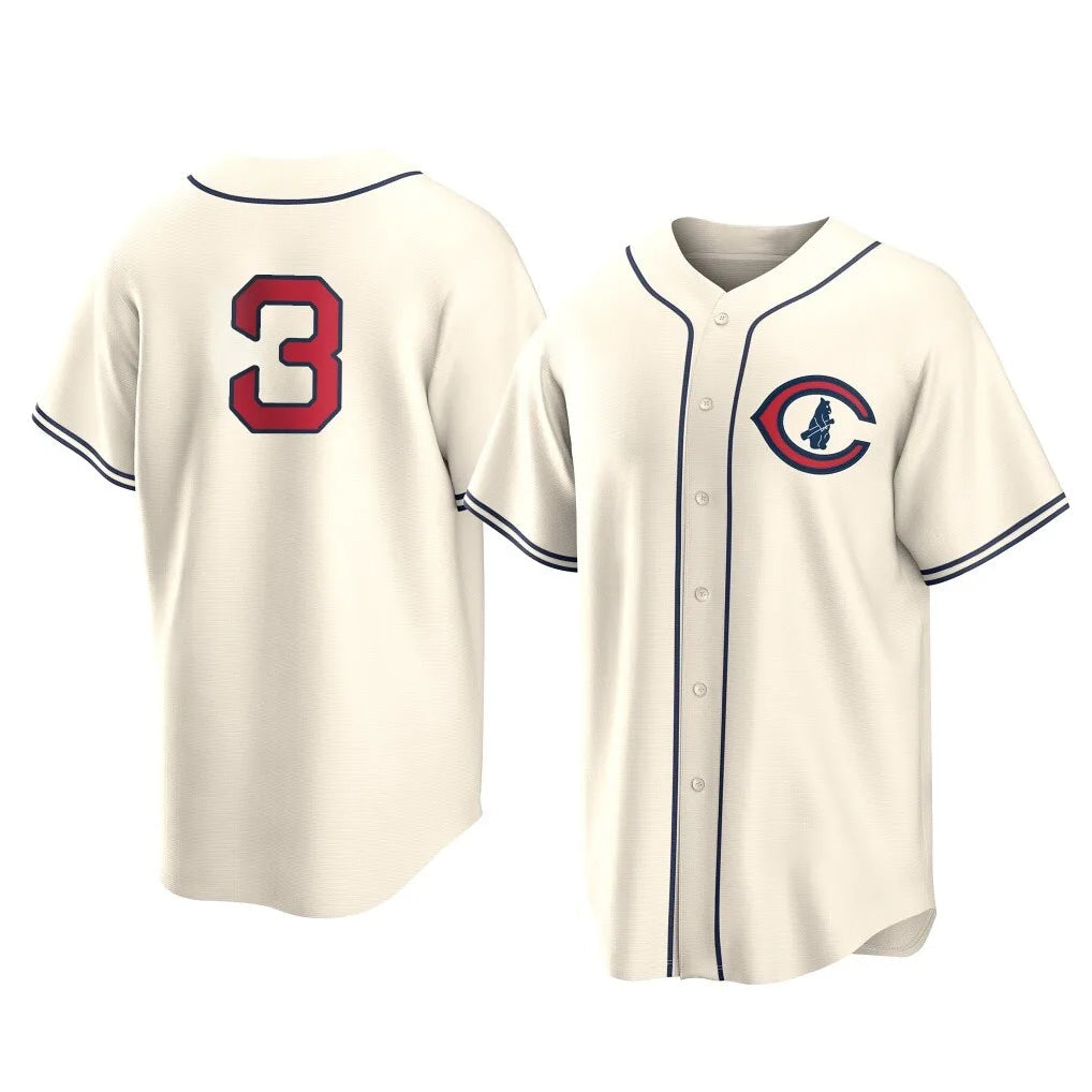Chicago Cubs #3 Alex Bregman Player Cream Field of Dreams Home Game Stitched Baseball Jersey