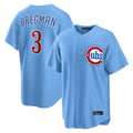 Chicago Cubs #3 Alex Bregman Player Light Blue Home Game Stitched Baseball Jersey