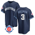 Chicago Cubs #3 Alex Bregman Player Navy 150th Anniversary City Connect Home Game Stitched Baseball Jersey