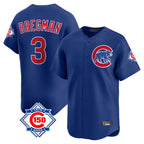 Chicago Cubs #3 Alex Bregman Player Royal 150th Anniversary Limited Home Stitched Baseball Jersey