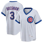 Chicago Cubs #3 Alex Bregman Player White T-shirt Cooperstown Collection Limited Stitched Baseball Jersey