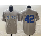 Chicago Cubs #42 Bruce Sutter Gray Stitched Cool Baseball Jersey