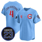 Chicago Cubs #4 Pete Crow-Armstrong Blue 'Ryne Sandberg Tribute' Vapor Limited V2 Stitched Jersey