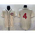 Chicago Cubs #4 Pete Crow-Armstrong Cream Field of Dreams Cool Base Stitched Jersey